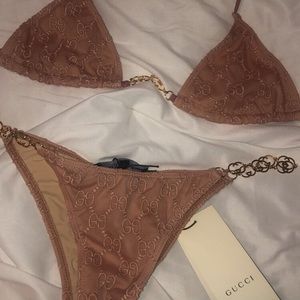 tan/pink gucci bikini